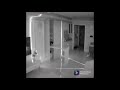 Strange haunted lights in a house at night