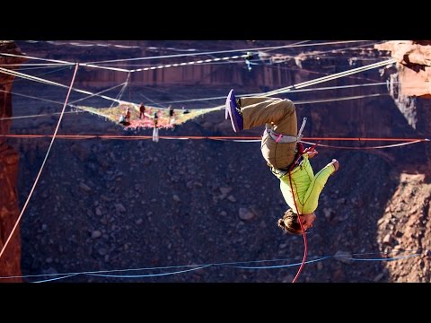 Video: Highlining + BASE Jumping = 