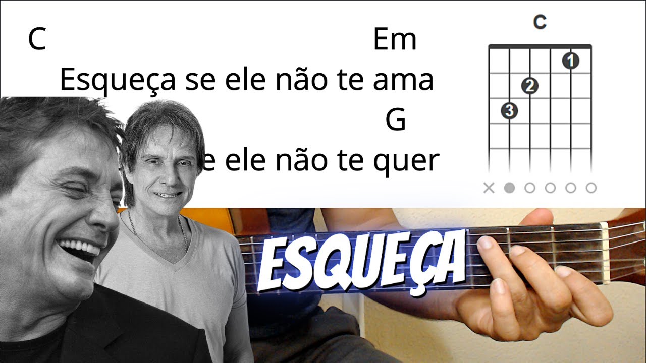 Como Tocar ESQUEÇA Se Ele Não Te Ama - Cifra Simplificada - Fabio Jr Roberto Carlos - Aula de Violão - YouTube
