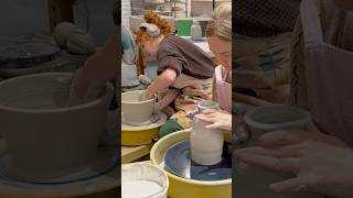 blind clay weight except grace throws the other half!! #dragonflyceramics #pottery #blindreact