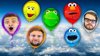 Puppets on Helium! Kermit the Frog & Elmo Ft Big Bird & Cookie Monster