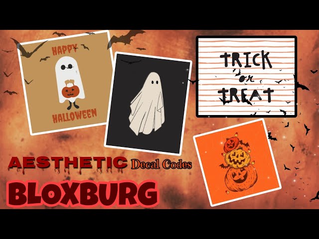 Roblox Decals  Bloxburg decals codes wallpaper, Bloxburg fall decor,  Halloween decals