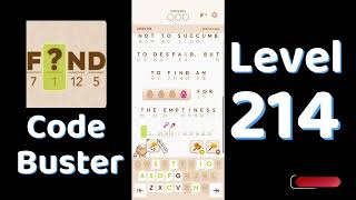 Code Busters Level 214 Walkthrough 🧩 | All Puzzle Solutions| Solutionguruji