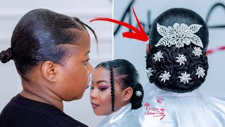 Jinsi ya kubana Nywele kwa BIHARUSI kwa kutumia Rasta ya kawaida |  Easy Bridal Hairstyle