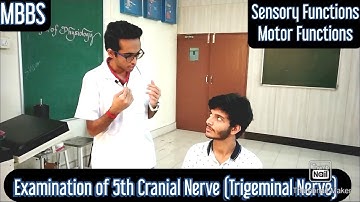 Examination of 5th Cranial Nerve (Trigeminal Nerve) #mbbs #neetpg #medicine #cns