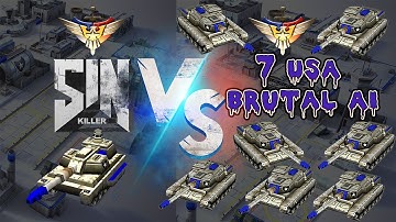 Insane [1v7] - USA VS 7 USA Brutal AI|Twilight Flame|Command & Conquer Generals