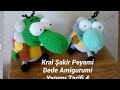 Kral Şakir Peyami Dede Amigurumi Yapımı Tarifi Anlatımı 4 (Burun, Göz, Saç Yapımı)