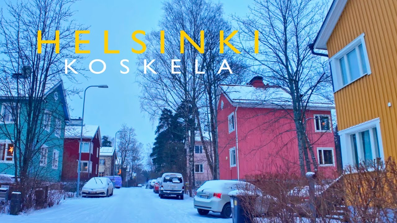 Walking Finland: Koskela neighbourhood in Helsinki, January 2026 [4K] #slowtv