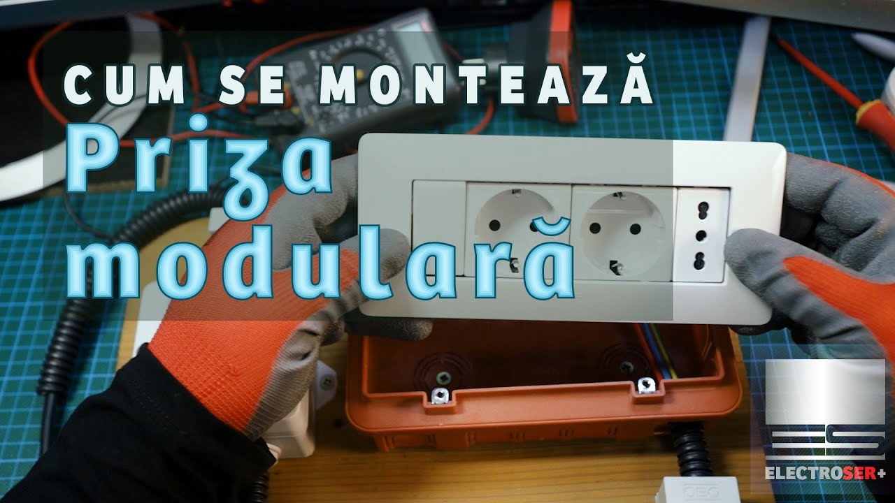 Montajul prizei modulare (How to mount the modular socket) - YouTube