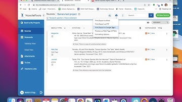 Creating a Works Cited Page from NoodleTools