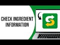 How To Check Subway Ingredient Information ?