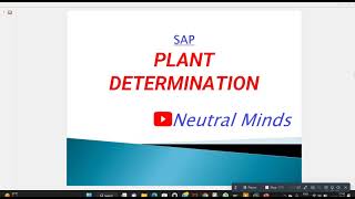 SAP SD : Penentuan Tanaman