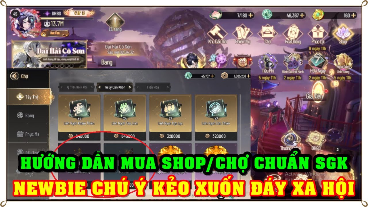 Thiếu Niên Tây Du #5 HƯỚNG DẪN MUA SHOP/CHỢ CHUẨN SGK - NEWBIE XEM NGAY KẺO NHẢY SEVER ( NHIỀU VL )
