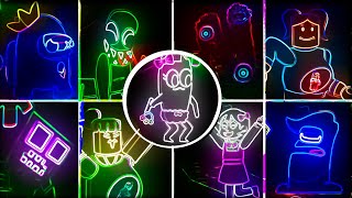 Neon Rainbow Friends VS Garten of Banban 2 🎶 (FNF Garten Banban Characters Sing It)
