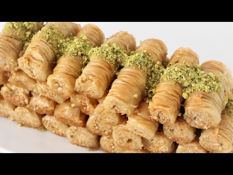 Baklava Rolls Flaky Filo Phyllo Pastry Ladies Fingers Easy Quick BEST Recipe