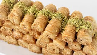 Baklava Rolls Flaky Filo Phyllo Pastry Ladies Fingers Easy Quick BEST Recipe