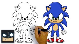 how to draw sonic the hedgehog step by step tutorial