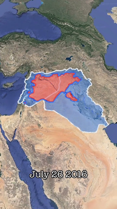 The birth and defeat of Isis in Iraq, Syria and Lebanon #war #map #iraq #syria #asia #history #geo