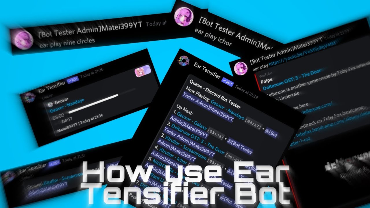 How to use the Ear Tensifier Discord Bot YouTube