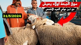 مباشرة من قلب سوق الجمعة أولاد يعيش جهة بني ملال 31/5/2024 مع تمن حولي و حولية العيد