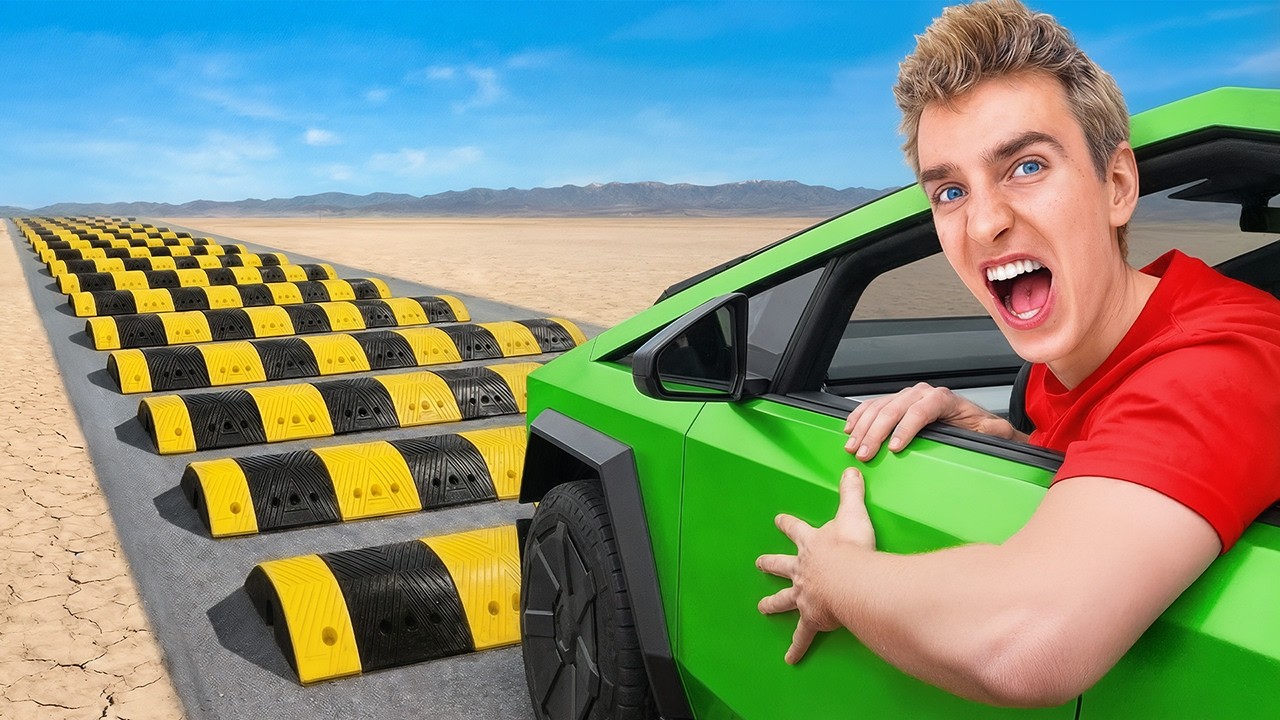 Cybertruck vs 1,000 Speed Bumps!
