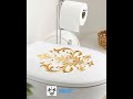 Golden Pattern Decorative Toilet Wall Sticker For Bathroom
