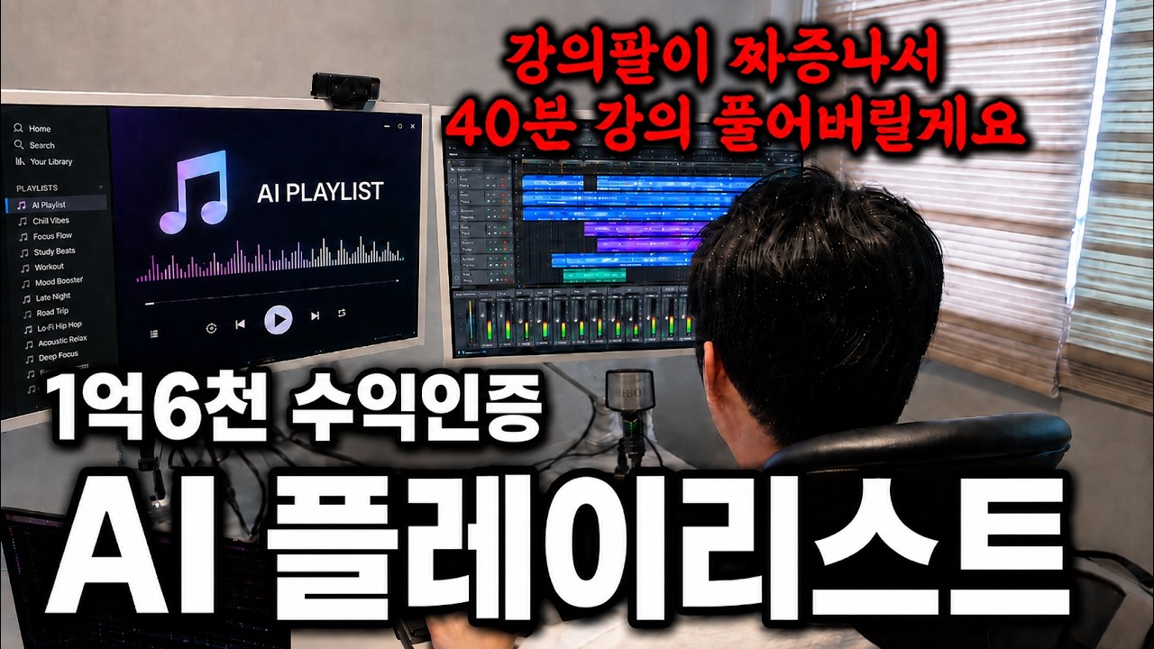 대부분의 사람들이 AI로 돈을 못벌고있습니다 . 1년6개월에 1억 번 AI 음악 플레이리스트의 모든것 38분 풀버전 강의 수익화 성공해서리센느처럼 떡상가 버리기