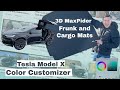 Installing the 3D Frunk and Cargo Mat in the 2022 Tesla Model X Refresh Plus New Car Colorizer in UI