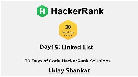 Hacker Rank 30 days of code in CPP || Day 15 : Linked List || code solution.
