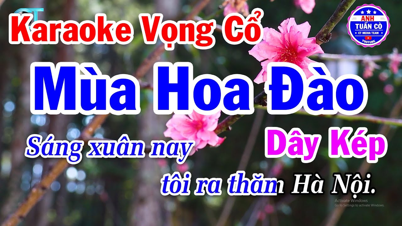 Karaoke Mùa Hoa Đào Dây Kép - Anh Tuấn Cò Vọng Cổ