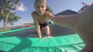 Awesome vlog flips into the pool and tramp   Summer vlog 8