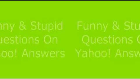 Funny & Stupid Questions On Yahoo! Answers