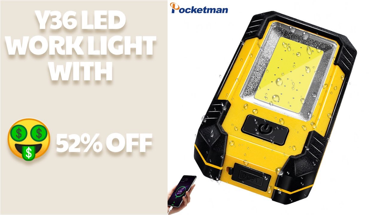 🔥 Y36 LED WORK LIGHT WITH COB AUTO REPAIR LIGHT MAINTENANCE