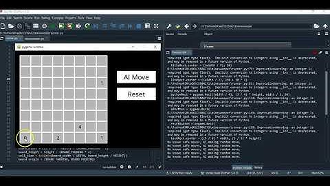 CS50AI 2020 Project 1b Minesweeper  ( CS50’s Introduction to Artificial Intelligence with Python )