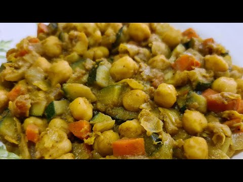 Video: Cómo Guisar Garbanzos Con Salmón, Verduras Y Curry