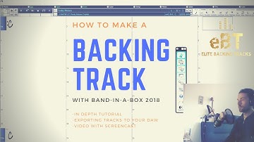 TUTORIAL #1: How to make a backing track using Band-In-A-Box!