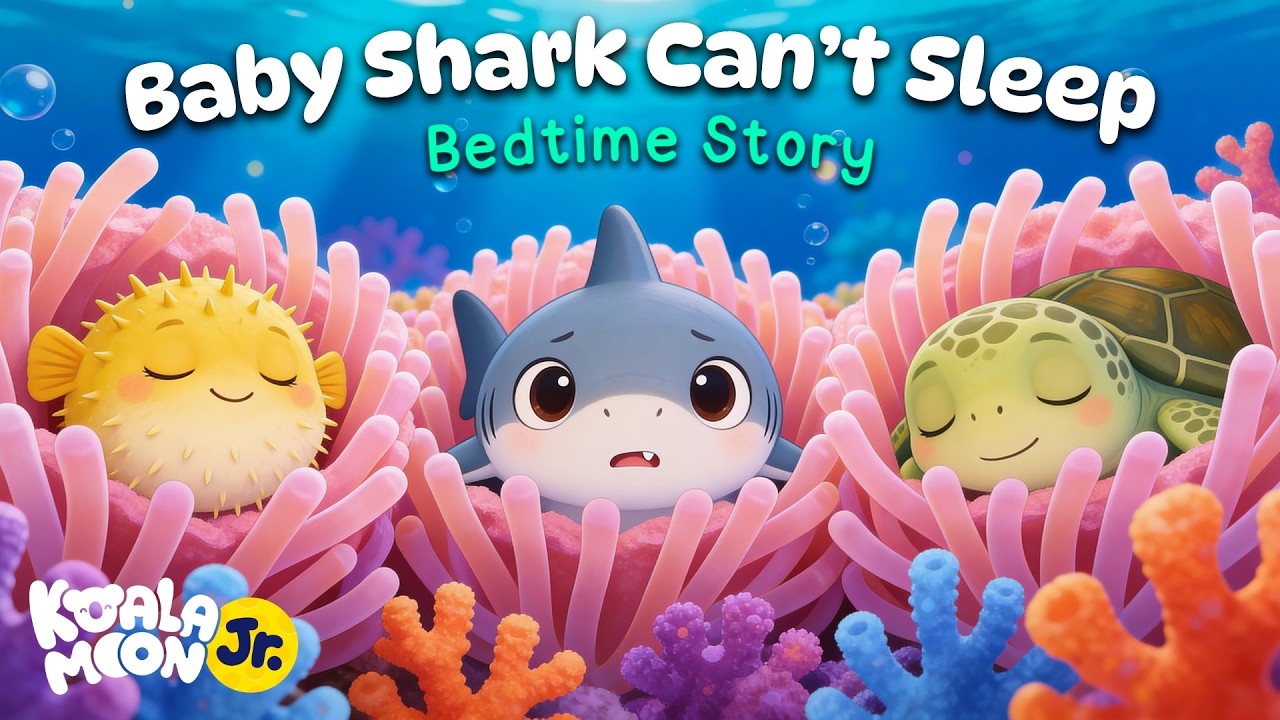 Baby Shark Bedtime Story 💤 The CUTEST Bedtime Stories for Toddlers with Relaxing Sleep Music