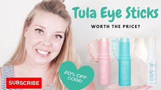 TULA Skincare Eye Sticks Comparison & Review | 20% off Code | Worth $30+ | Women Over 30