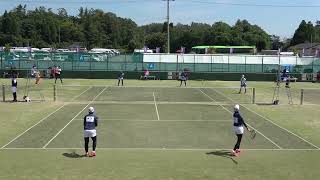 2021年IH ソフトテニス 女子個人1回戦 柳沢万葉・柳愛桜葉(川崎橘・神奈川) vs 山下光莉・八島知優(とわの森三愛・北海道)