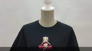 【GOLDJAPAN 大きいサイズ専門店】BETTY刺繍コットンTシャツ 　3L-4L