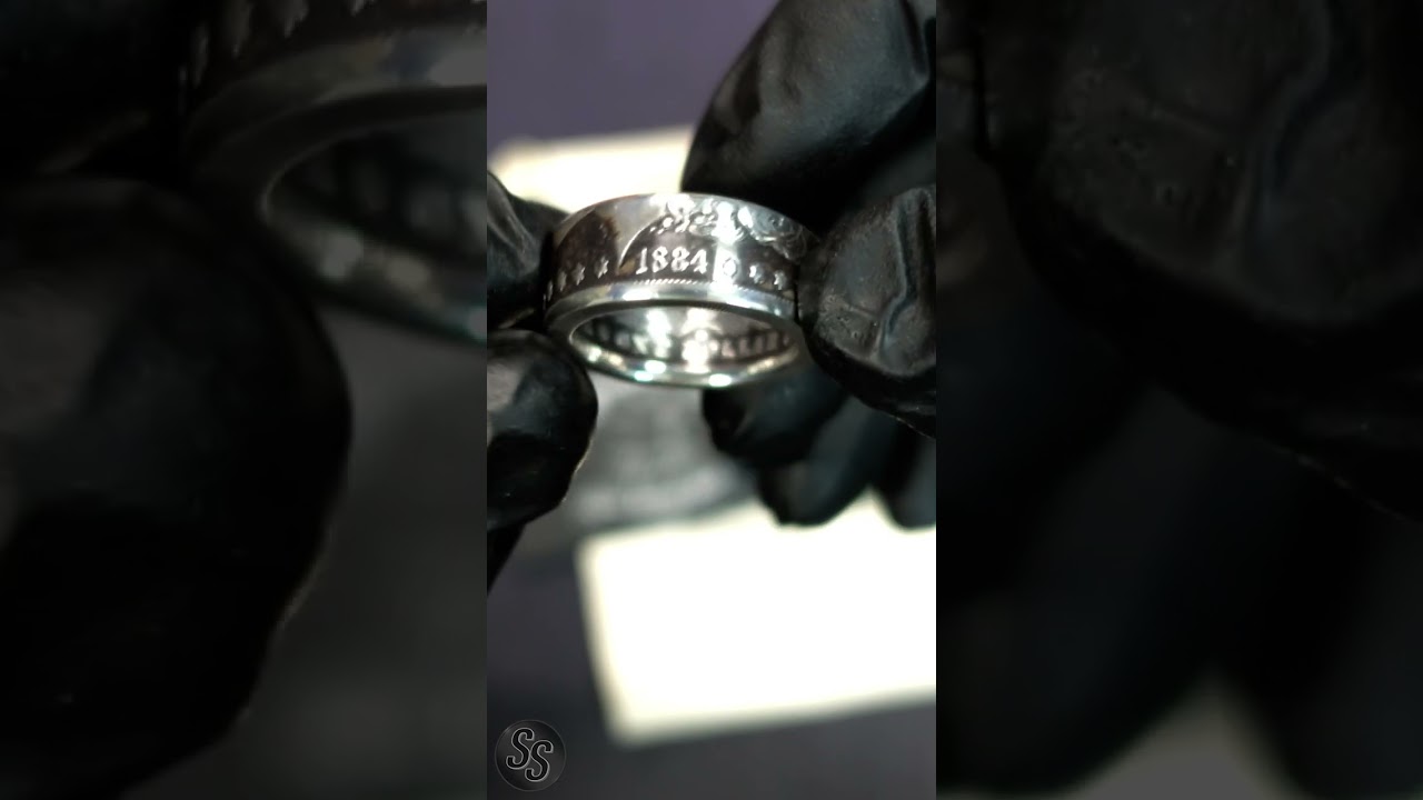 Real Silver Dollar Coin Ring!