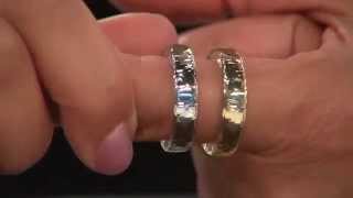 Band Ring with Faceted Crystal Quartz Overlay 14K Gold with Kerstin Lindquist