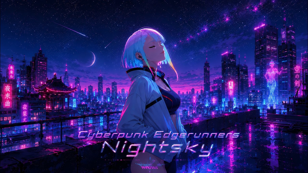 Cyberpunk Edgerunners】| Nightsky | ♫ Night City Beats Music