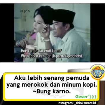 ternyata soekarno lebih suka pemuda yg ngopi dan merokok...
