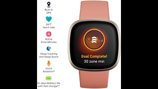 Fitbit Versa 3 Health & Fitness Smarch With Gps , 247 Heart Rate,Alexa Built-In,6 Days Battery