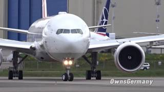 Turkish Airlines Boeing 777-300ER TC-LJK Departure @ KPAE Paine Field