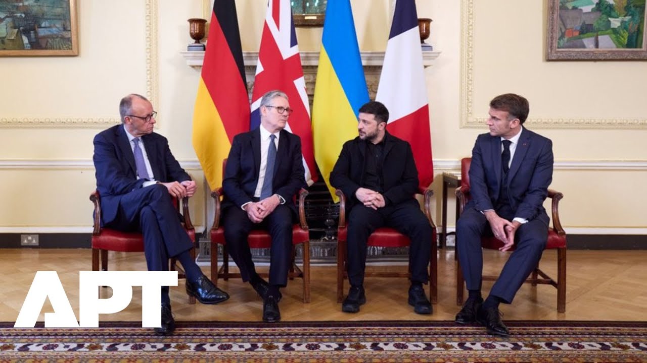 Мерц и Макрон покидают Даунинг-стрит после переговоров со Стармером и Зеленским | APT