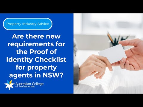 Are there new requirements for the Proof of Identity Checklist for property agents in NSW?