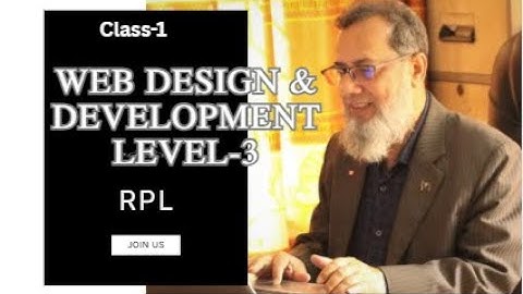 Web Design and Development  L3 B3 Class 1