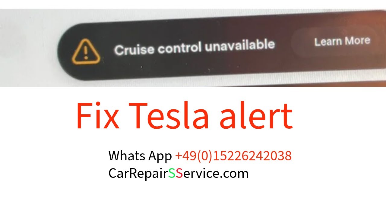 How to fix Tesla "Cruise control unavailable" alert 